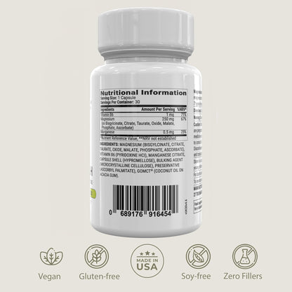 BIOptimizers Magnesium Breakthrough Supplement with 500mg - 7 Forms of Magnesium: Glycinate, Malate, Citrate, and More - Natural Support for Sleep and Cognitive Function -30 Capsules- Calming Vitamins - dailyvitalstore