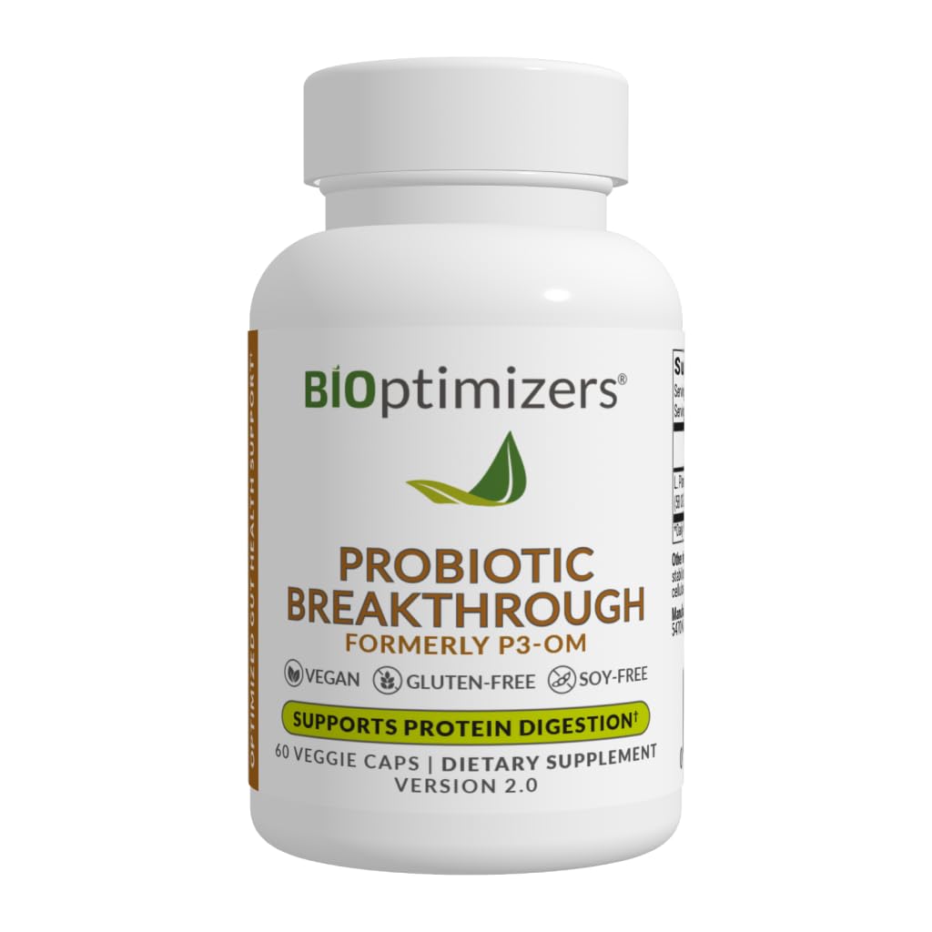 BIOptimizers Probiotic Breakthrough – Lactobacillus Plantarum OM Probiotics & Prebiotics Health Supplement for Gut, Digestive & Immune Support Probiotics - dailyvitalstore