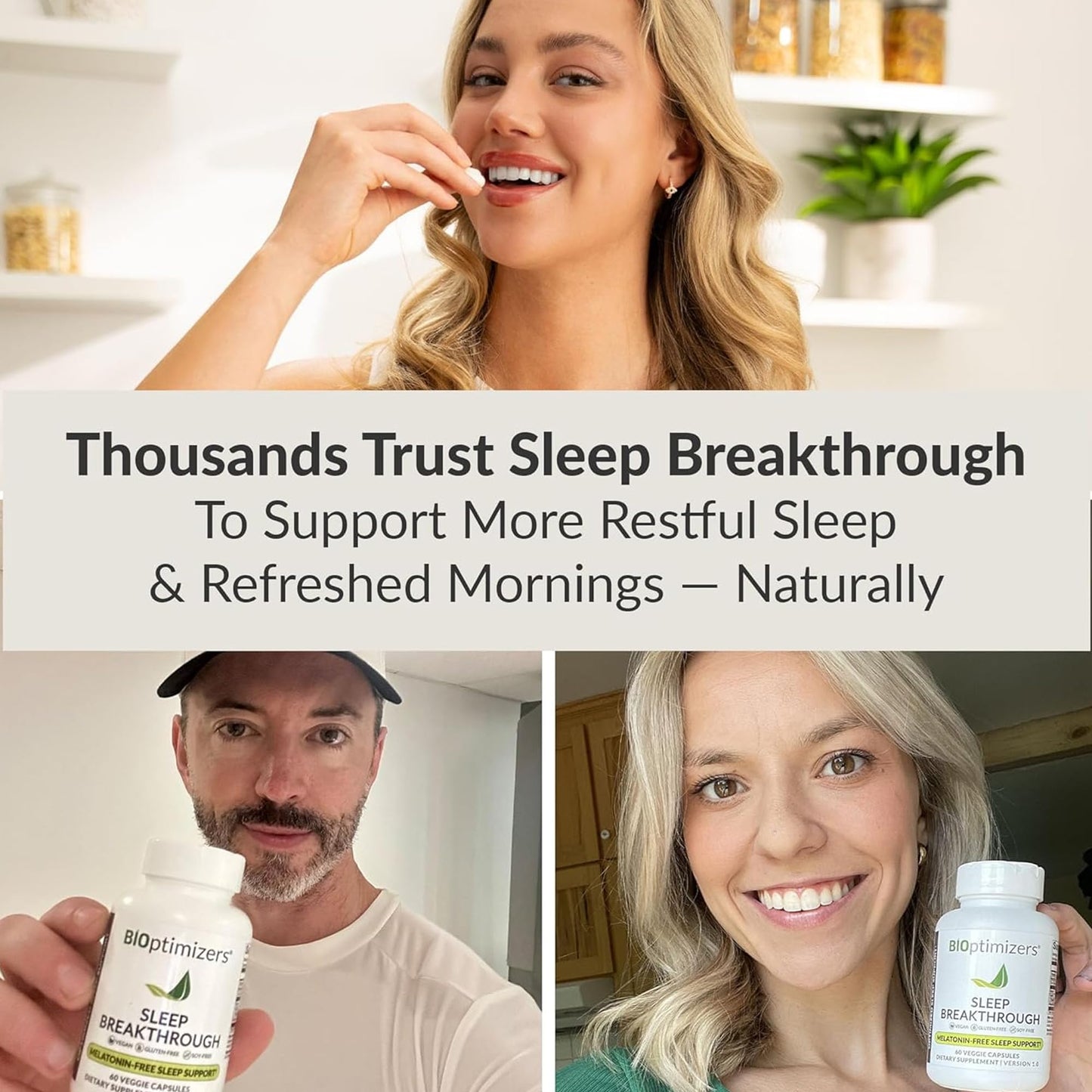 BIOptimizers Sleep Breakthrough Capsules - Natural Support Supplement | Calming Relief Aid for Adults - dailyvitalstore