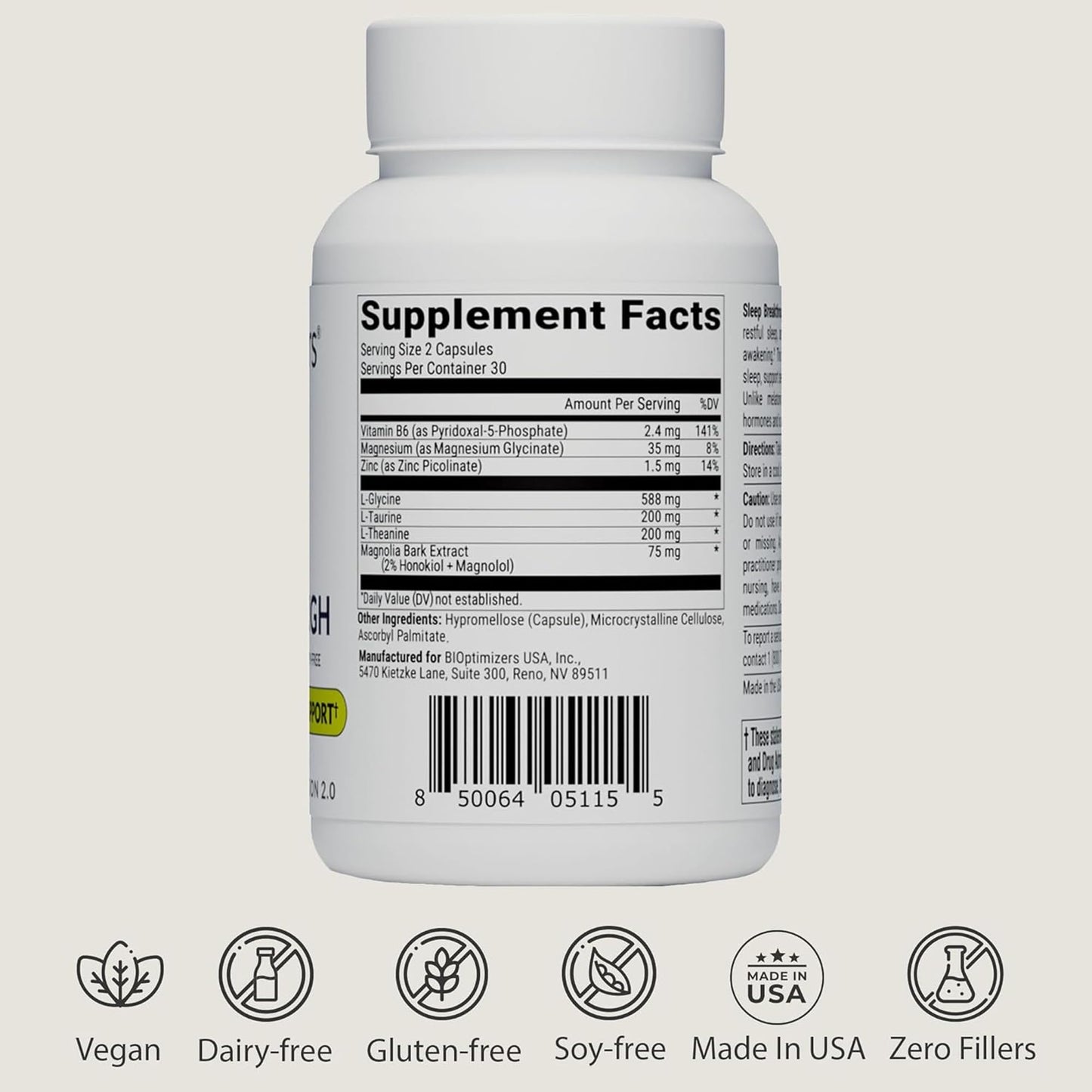 BIOptimizers Sleep Breakthrough Capsules - Natural Support Supplement | Calming Relief Aid for Adults - dailyvitalstore