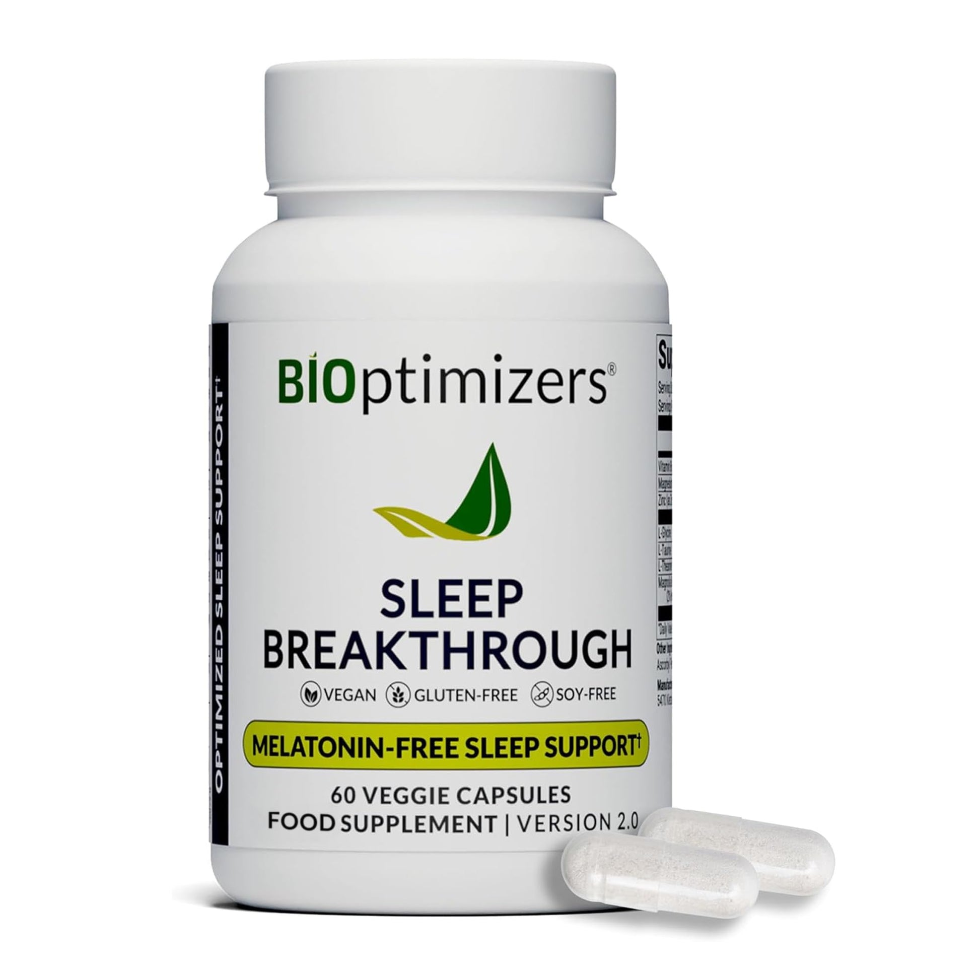 BIOptimizers Sleep Breakthrough Capsules - Natural Support Supplement | Calming Relief Aid for Adults - dailyvitalstore