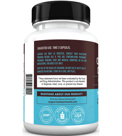BioSchwartz Hydrolyzed Collagen Peptide Capsules - Multi Collagen Supplements for Women Types I, II, III, V, X with Vitamin C, Biotin, - dailyvitalstore