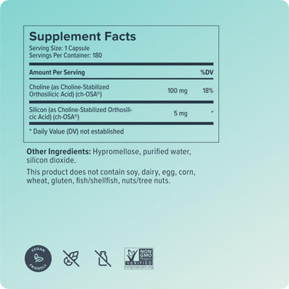Biosil Collagen Booster Supplement - 180 Vegan Capsules - Patented ch-OSA Activator for Skin, Hair, Nails & Joints - Supports Natural Production - 90-Day Supply - dailyvitalstore