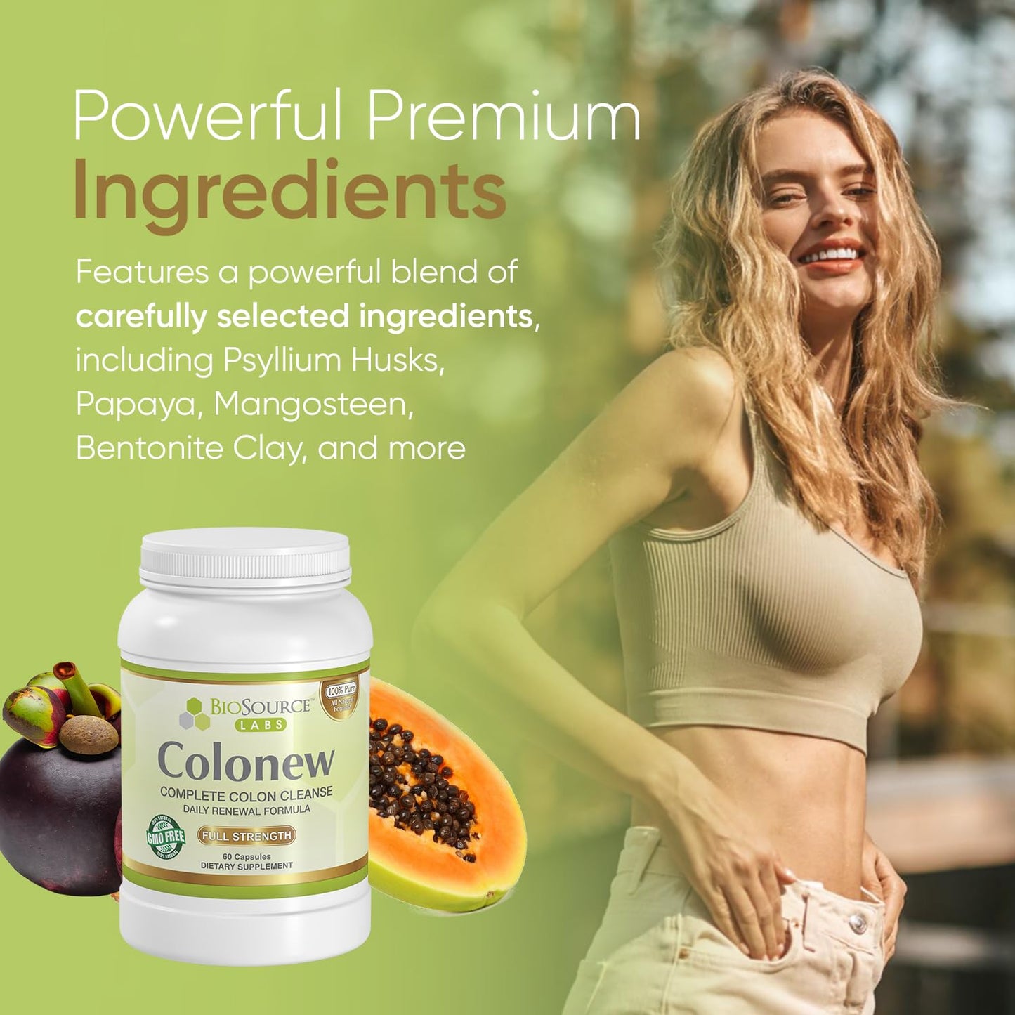 BioSource Labs Colonew Complete Colon Cleanse Natural Detox Supplement for Daily Digestive Health, Renewal Formula – (60 Capsules) - dailyvitalstore