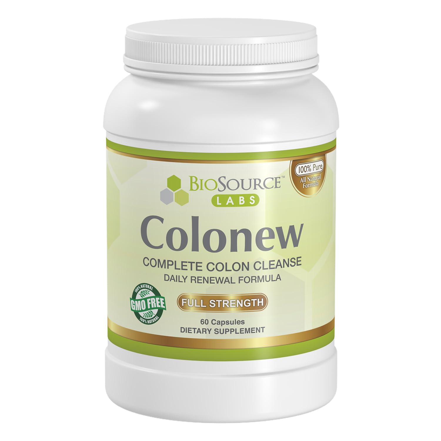 BioSource Labs Colonew Complete Colon Cleanse Natural Detox Supplement for Daily Digestive Health, Renewal Formula – (60 Capsules) - dailyvitalstore