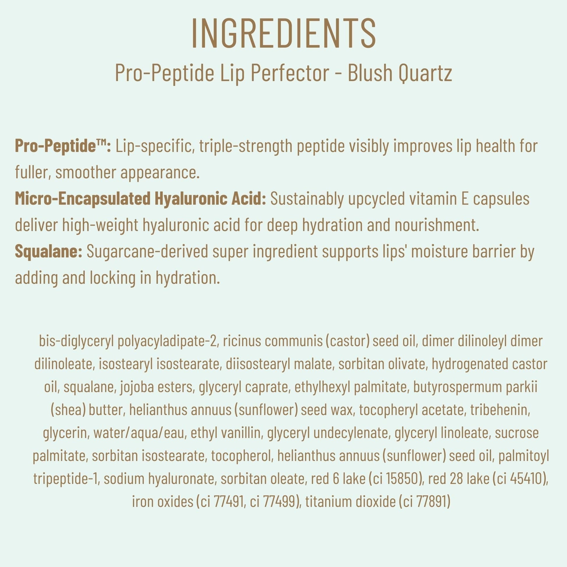 Biossance Pro-Peptide Lip Perfector – Triple-Treat Vegan Lip Balm – Deeply Hydrating with Pro-Peptides & Hyaluronic Acid – Enhances Natural Lip Color – Silky, Glossy Finish in Blush Quartz, Pink - dailyvitalstore