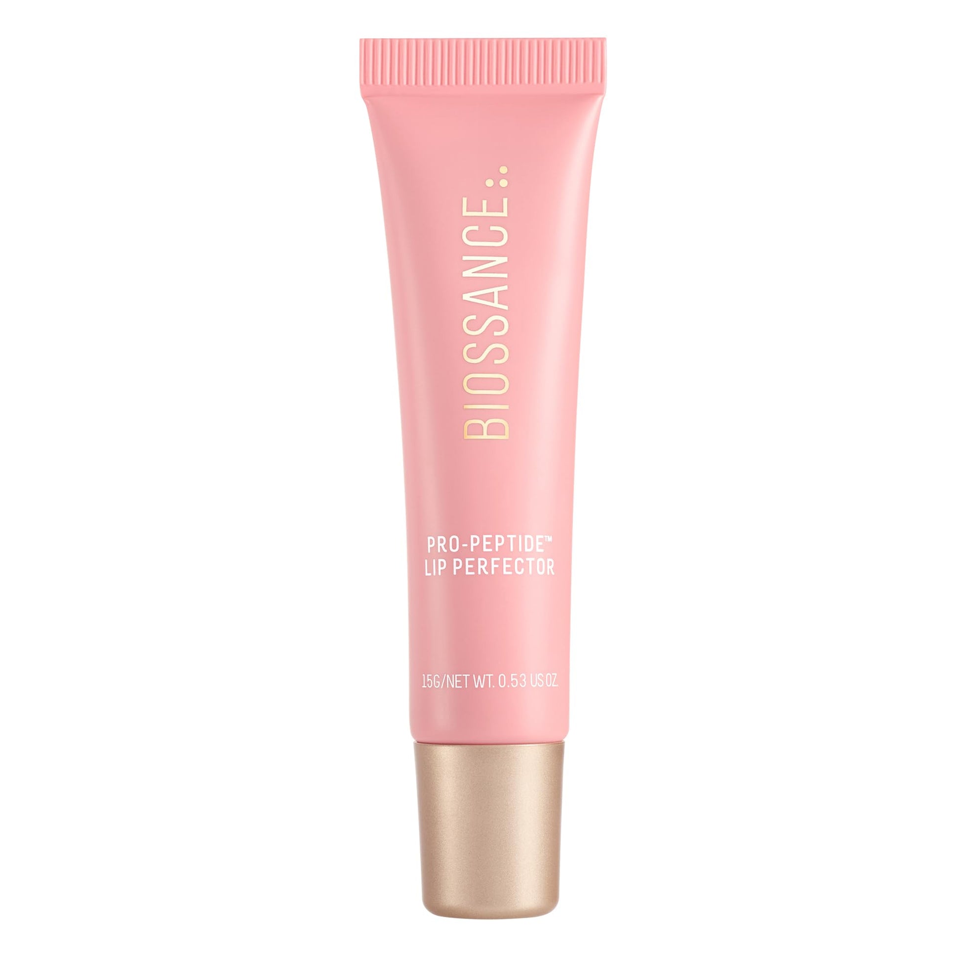Biossance Pro-Peptide Lip Perfector – Triple-Treat Vegan Lip Balm – Deeply Hydrating with Pro-Peptides & Hyaluronic Acid – Enhances Natural Lip Color – Silky, Glossy Finish in Blush Quartz, Pink - dailyvitalstore