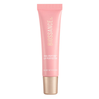 Biossance Pro-Peptide Lip Perfector – Triple-Treat Vegan Lip Balm – Deeply Hydrating with Pro-Peptides & Hyaluronic Acid – Enhances Natural Lip Color – Silky, Glossy Finish in Blush Quartz, Pink - dailyvitalstore