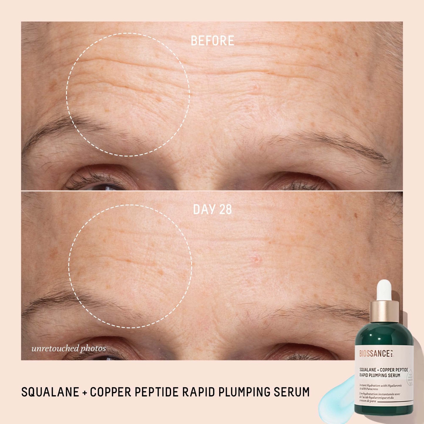 Biossance Squalane + Copper Peptide Rapid Plumping Serum - Face Serum for All Skin Types - Visibly Plumping + Firming Skin, Fine Lines + Wrinkles, - dailyvitalstore