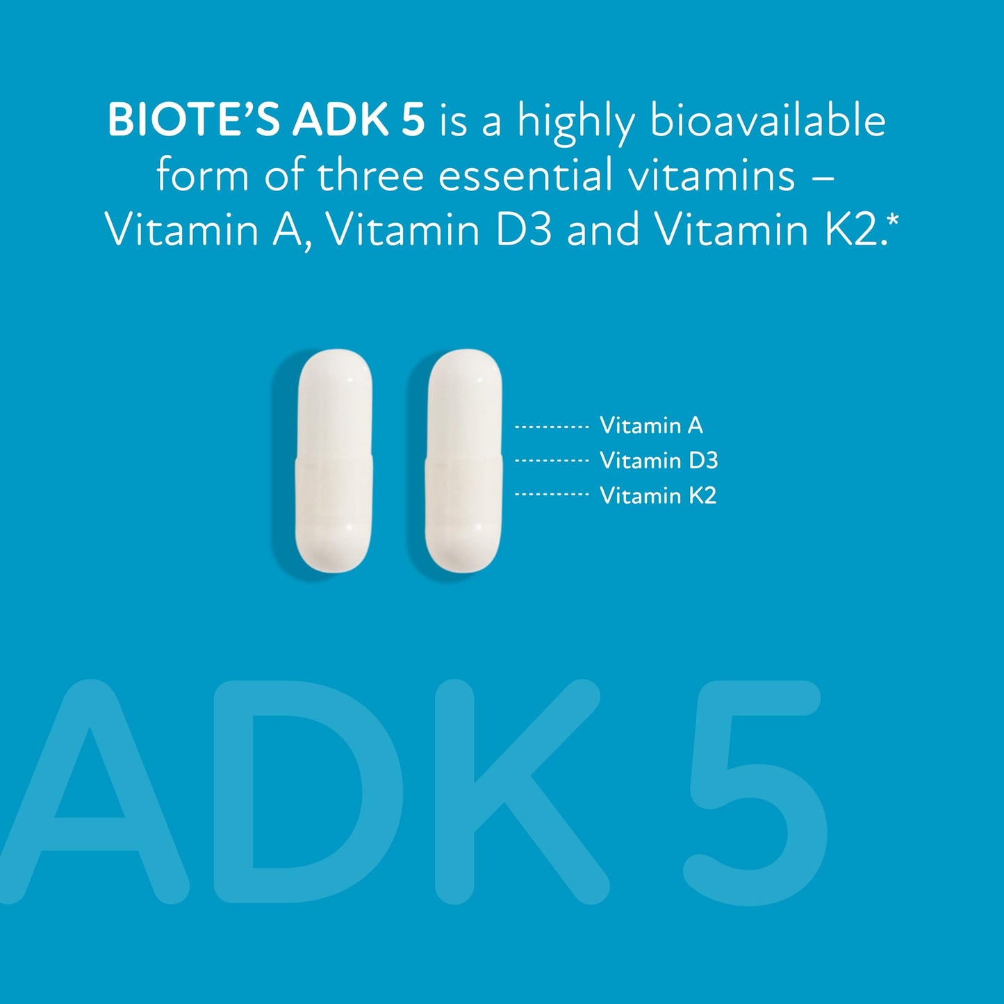 Biote Nutraceuticals - ADK 5 - Immunity + Cardiovascular (90 Capsules) - dailyvitalstore