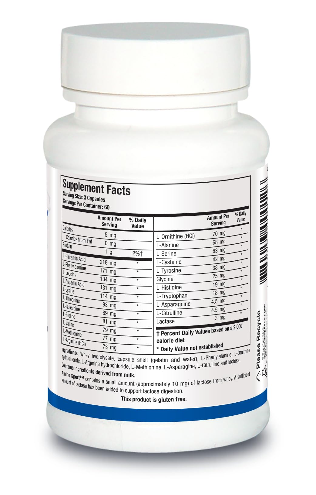Biotics Research Amino Sport Broad Spectrum Amino Acids, Essential Amino Acids, BCAAs, Sports Recovery, Support Lean Muscle Mass 180 Capsules - dailyvitalstore