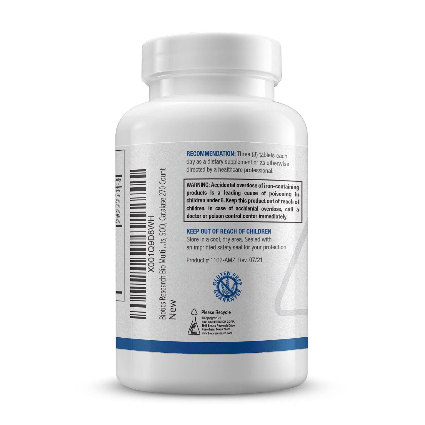 BIOTICS RESEARCH Bio-Multi Plus - Robust Foundational Multivitamin/Mineral Formula, Contains Plant-Based Trace Minerals 270 Tablets - dailyvitalstore