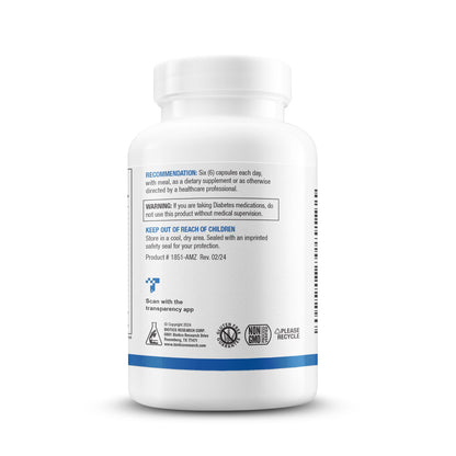 Biotics Research GlucoBalance Chromium, Vanadium, L carnitine Supplement, Supports Metabolic Health and Maintain Healthy Blood Lipid Levels - 180 Capsules - dailyvitalstore