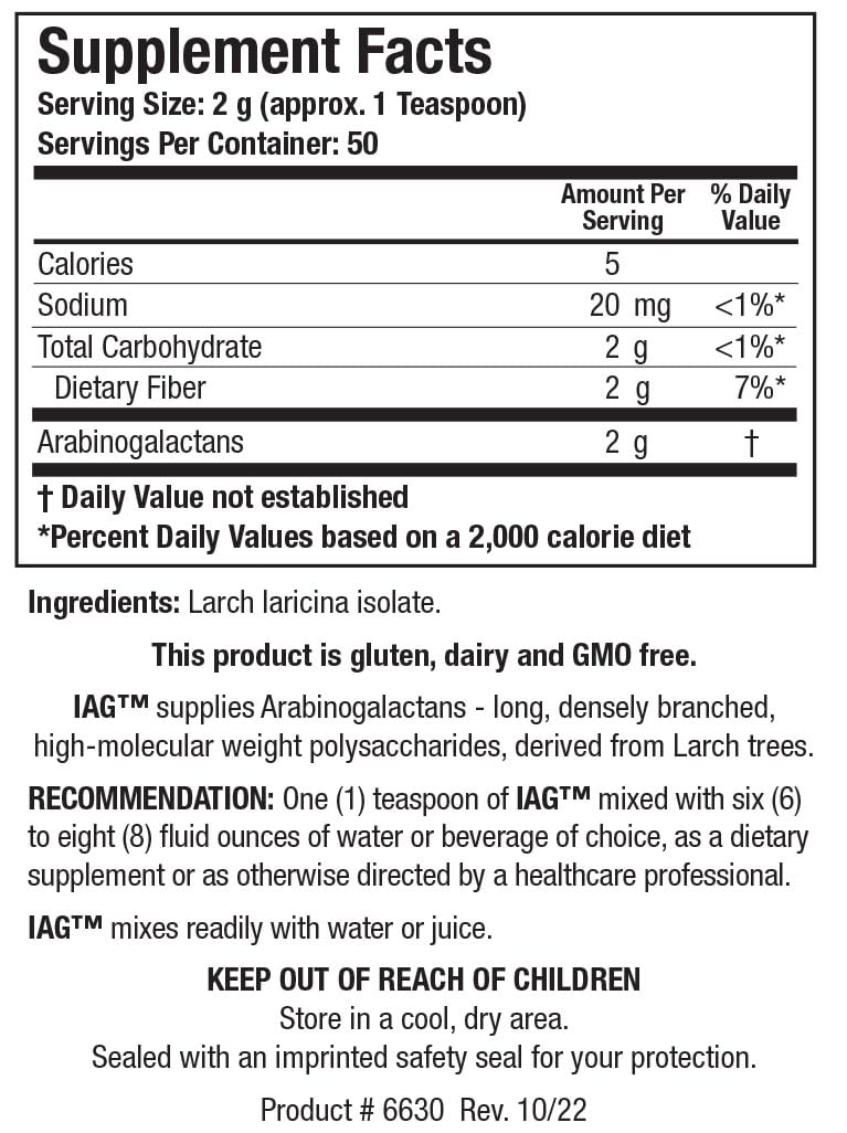 Biotics Research IAG Easy to Dissolve Prebiotic Powdered Formula, Immune Support, Gut Health, Stimulate Butyrate Production, Colon Health 3.6 Ounces - dailyvitalstore