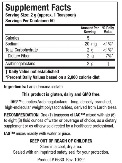 Biotics Research IAG Easy to Dissolve Prebiotic Powdered Formula, Immune Support, Gut Health, Stimulate Butyrate Production, Colon Health 3.6 Ounces - dailyvitalstore