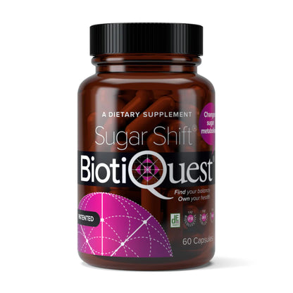 BiotiQuest Sugar Shift Probiotic | Helps Decrease Sugar & Carb Cravings and Supports Digestive Balance | 22 Billion CFU | Non-GMO, Gluten-Free, & Vegan | 60 Servings - dailyvitalstore