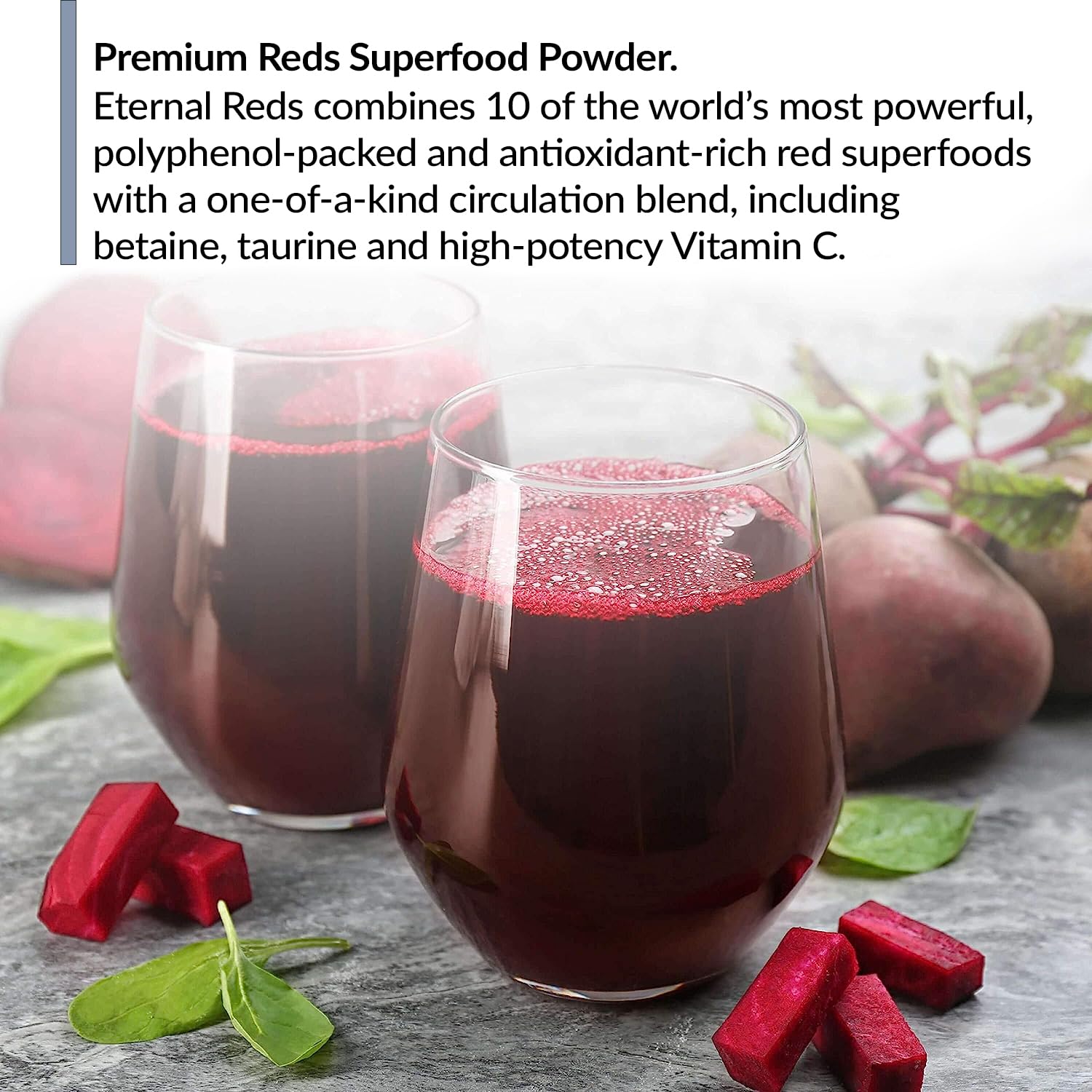 BioTrust Eternal Reds, Red Superfoods Powder, Support for Heart Health and Circulation, Energy, Stamina, No Added Sugar or Caffeine, Naturally Flavored and Sweetened, Berry Flavor (30 Servings) - dailyvitalstore