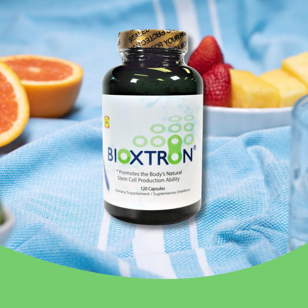Bioxtron Natural AFA Stem Cell Supplement - Joint Support & Muscle Pain - Immune System Support - Natural Blue Green Algae Spirulina - 120 Caps - dailyvitalstore