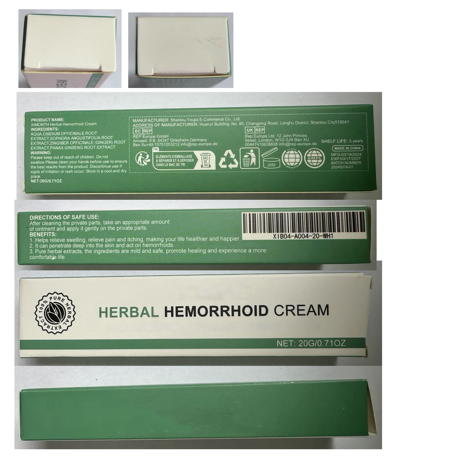BITYEYE Herbal Hemorrhoids Cream,Hemorrhoid Cream,for Men and Women (1PCS) - dailyvitalstore