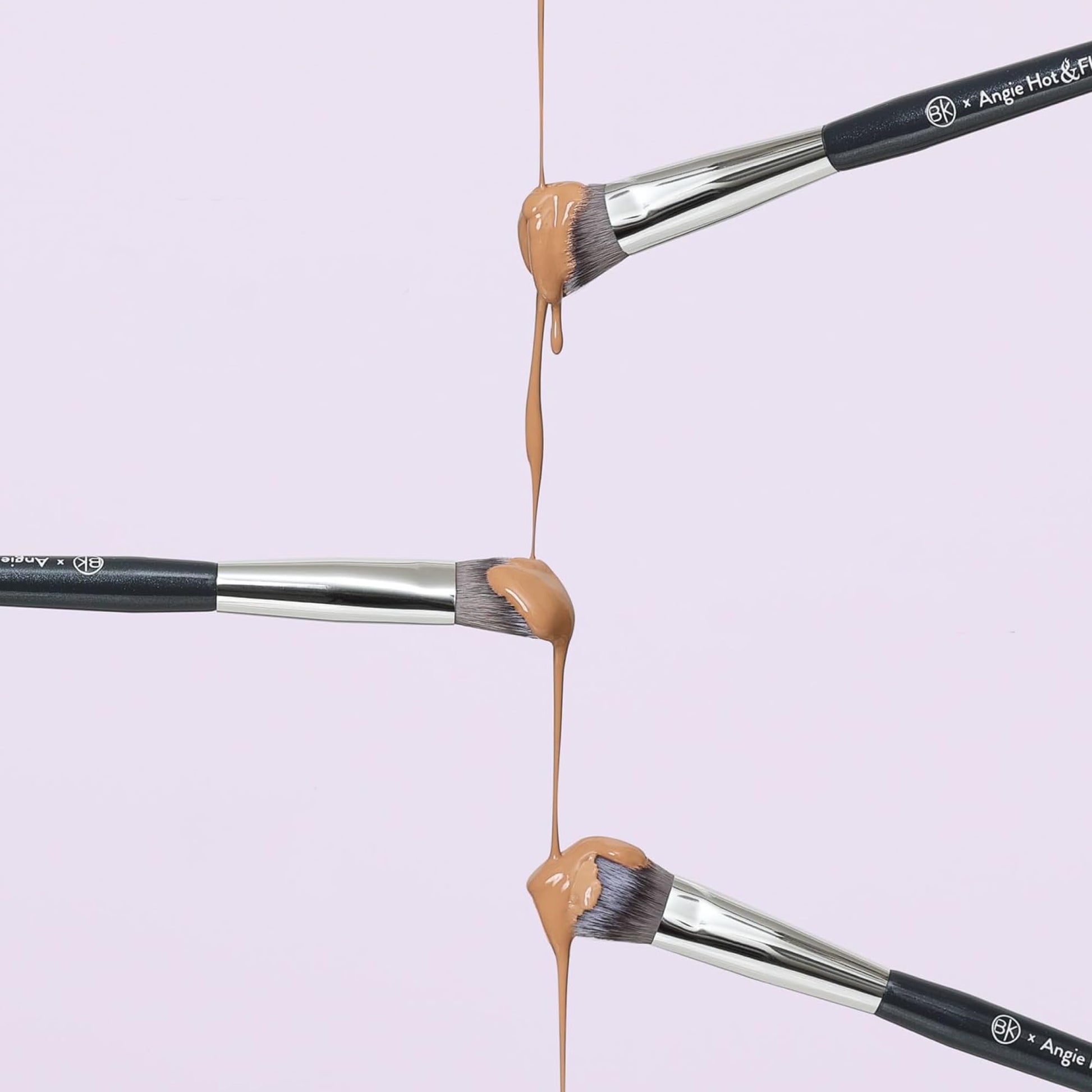 BK BEAUTY BRUSHES - ANGIE HOT & FLASHY A506 CONCEALER - Viral "Kitten Paw" Face Brush - Under-Eye Concealing and Contouring - Makeup Brushes - dailyvitalstore