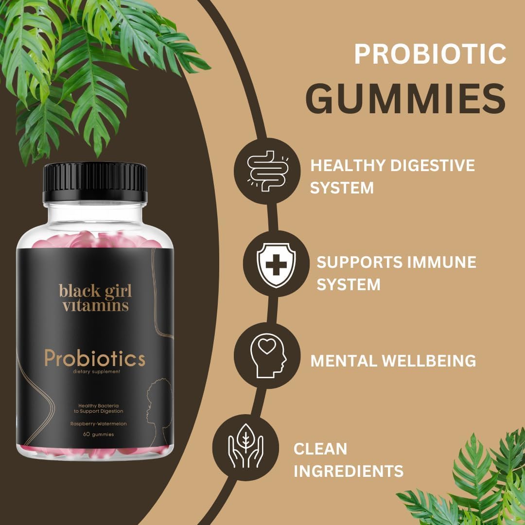 Black Girl Vitamins Complete Wellness Essentials - 30-Day Bundle with D3 Gummies, Probiotics, Hair-Skin-Nails + Sea Moss - 8 Key Nutrients for Immune, Skin & Energy Support - dailyvitalstore