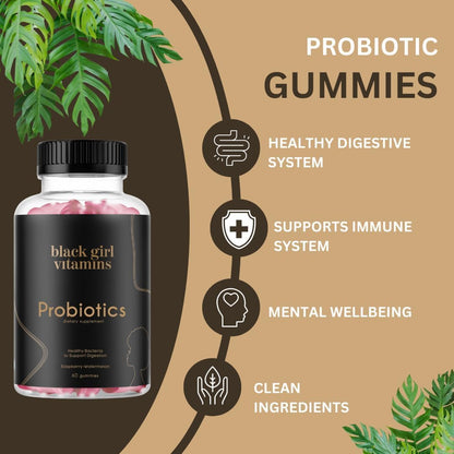 Black Girl Vitamins Complete Wellness Essentials - 30-Day Bundle with D3 Gummies, Probiotics, Hair-Skin-Nails + Sea Moss - 8 Key Nutrients for Immune, Skin & Energy Support - dailyvitalstore