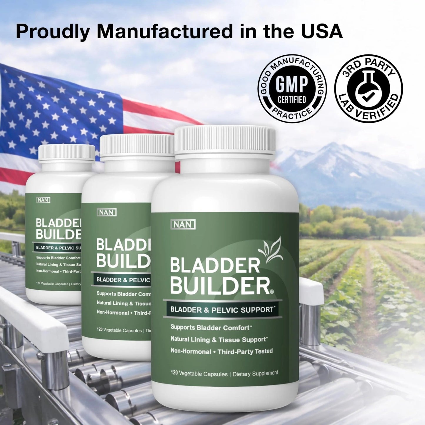 BLADDER BUILDER - Bladder Health Supplement for Bladder Support & Bladder Discomfort – Supports Bladder Lining – 120 Capsules – Made in USA** - dailyvitalstore