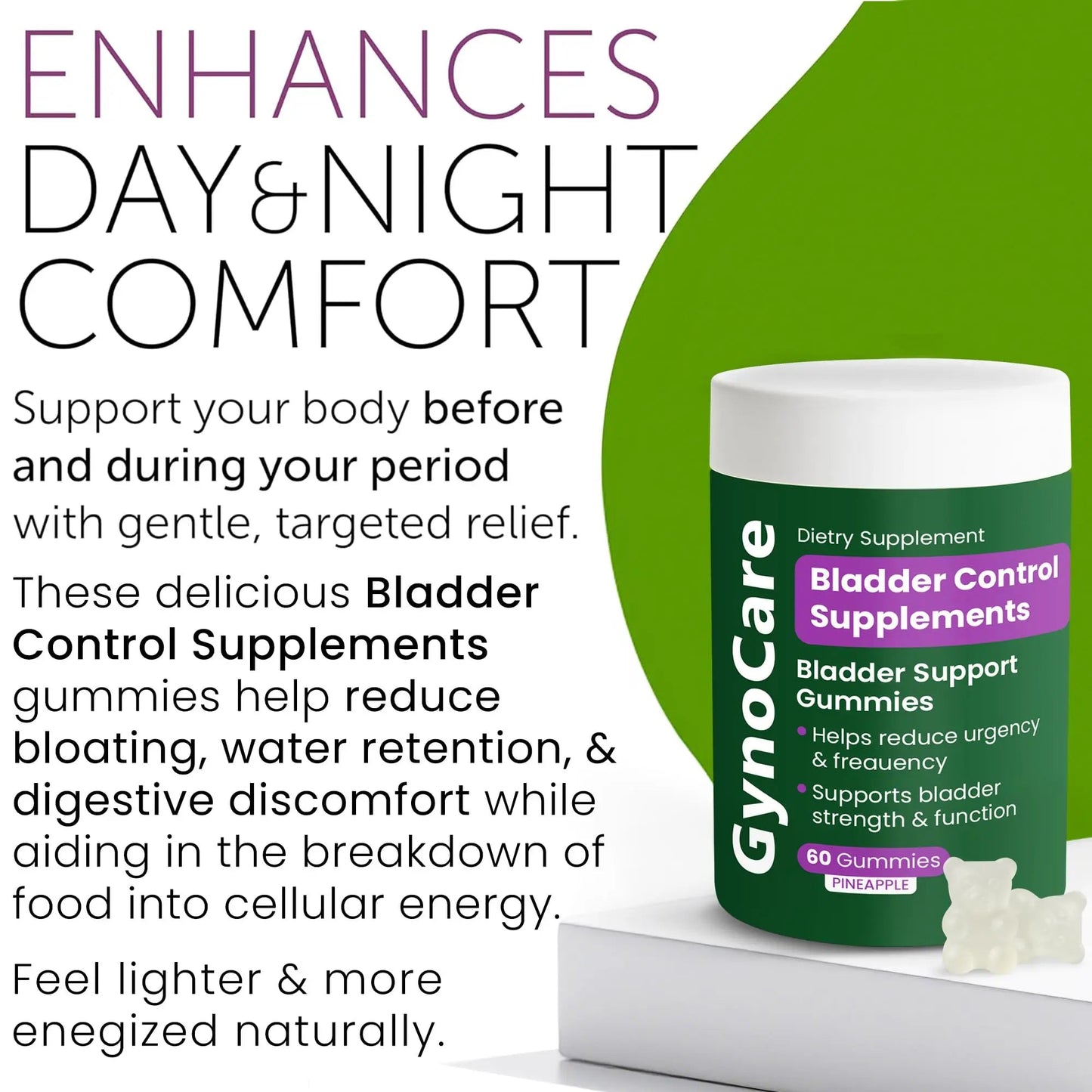 Bladder Control Supplements – Urinary Tract Health for Women | Overactive Bladder Support, UTI Relief & Infection Treatment | Daily Feminine Wellness Gummies – 60 Pineapple Flavor - dailyvitalstore
