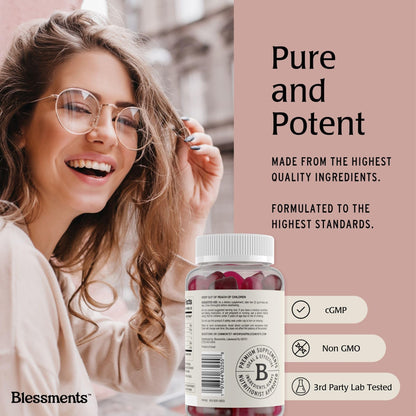 Blessments - Prebiotic Fiber Gummies for Adults & Kids with No Added Sugar- 5g (60 Count-2 Pack) High Fiber Supplement Gummies - Vegan - Keto Friendly - dailyvitalstore