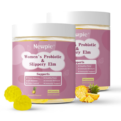 Blltzzz Her Juicy Women's Probiotic Gummies | Pineapple Flavor | Contains Slippery Elm and Probiotic Blend to Support Women's Intimate pH Balance, Gut Wellness and Overall Well-Being | 60 Gummies (2) - dailyvitalstore
