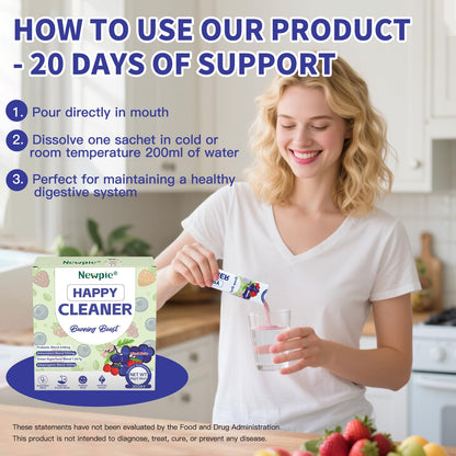 Blltzzz Newpie Superfoods Happy Cleaner Probiotic Powder,Watermelon Flavor Prebiotic & Probiotic Powder,Organic Fiber,Sugar Free,Gut Health,Natural Antioxidant - dailyvitalstore