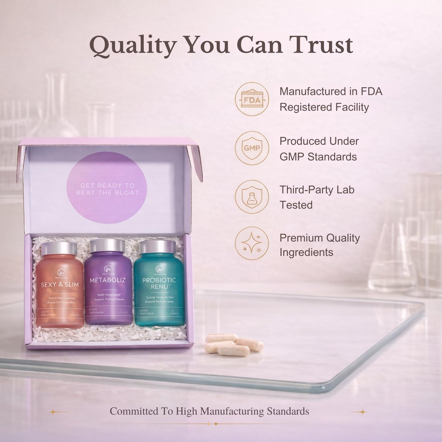 Bloat No More Sexy & Trim Wellness Kit for Women – 3-in-1 Gut Health, Metabolism & Bloating Relief Bundle – Probiotic, Thyroid Support - dailyvitalstore