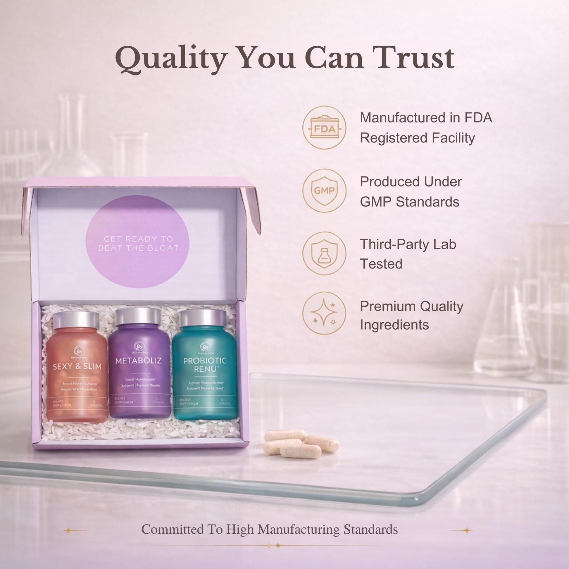 Bloat No More Sexy & Trim Wellness Kit for Women – 3-in-1 Gut Health, Metabolism & Bloating Relief Bundle – Probiotic, Thyroid Support - dailyvitalstore