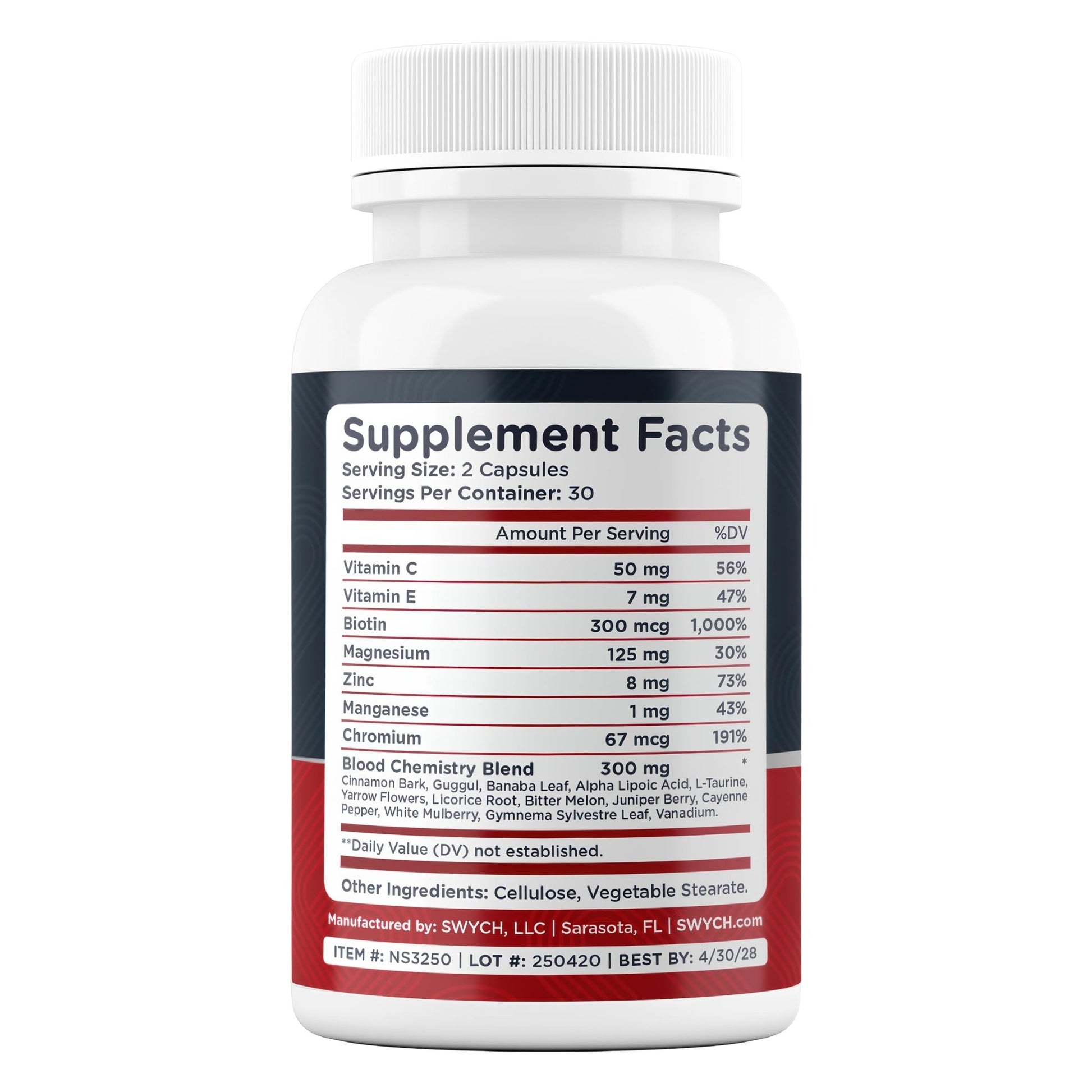 Blood Balance Supplement for Healthy Blood Support, Circulation, Metabolism & Vitality | Energy Formula with Premium Ingredients | Holistic Products to Support Cardiovascular Function – 60 Capsules - dailyvitalstore