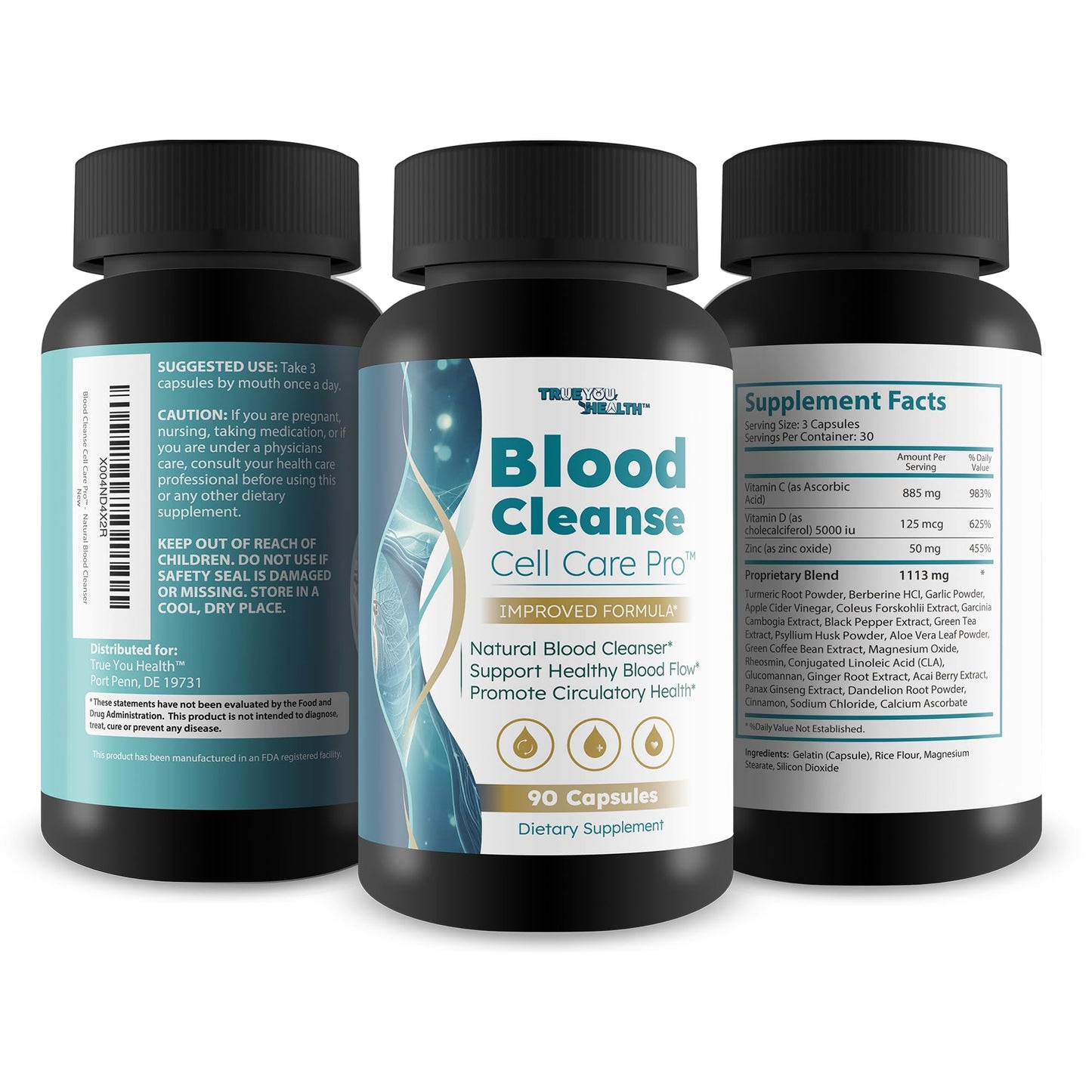Blood Cleanse Cell Care Pro - Improved Formula - Our Best Blood Cleanse Detox - Cleanse Blood & Detox Body Cleanse - Full Body Cleanse - Sugar Detox Cleanse Pancreas Sweet Blood Cleanse Supplements - dailyvitalstore