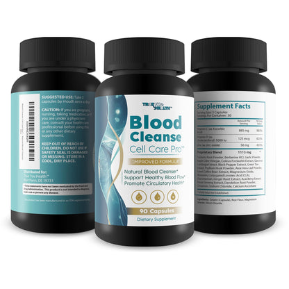 Blood Cleanse Cell Care Pro - Improved Formula - Our Best Blood Cleanse Detox - Cleanse Blood & Detox Body Cleanse - Full Body Cleanse - Sugar Detox Cleanse Pancreas Sweet Blood Cleanse Supplements - dailyvitalstore