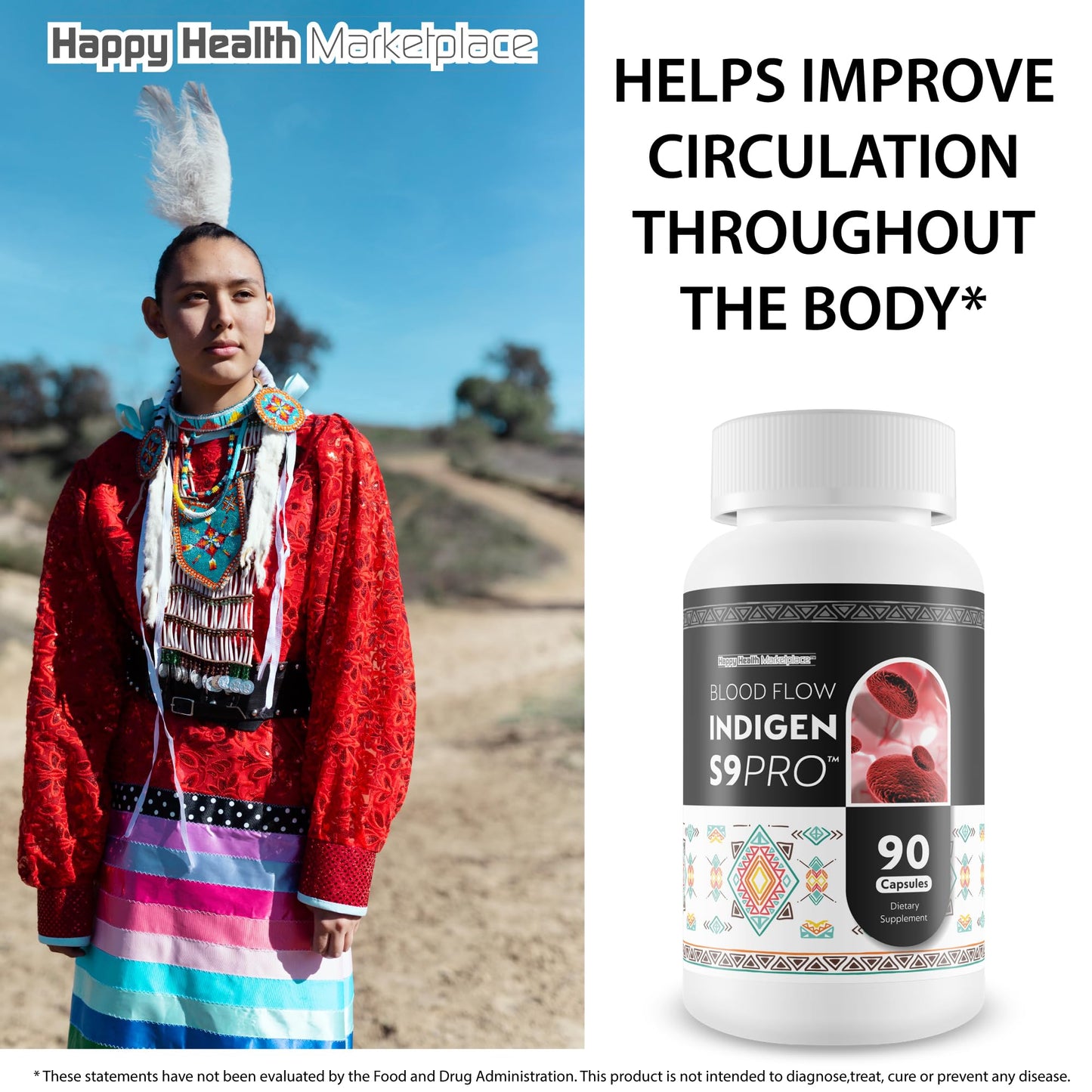 Blood Flow Indigen S9 Pro - Our Best Poor Circulation Supplements for Advanced Blood Flow Care - Blood Circulation Support - Blood Circulation Supplements for Healthy Blood Flow Help Blood Flow Pills - dailyvitalstore