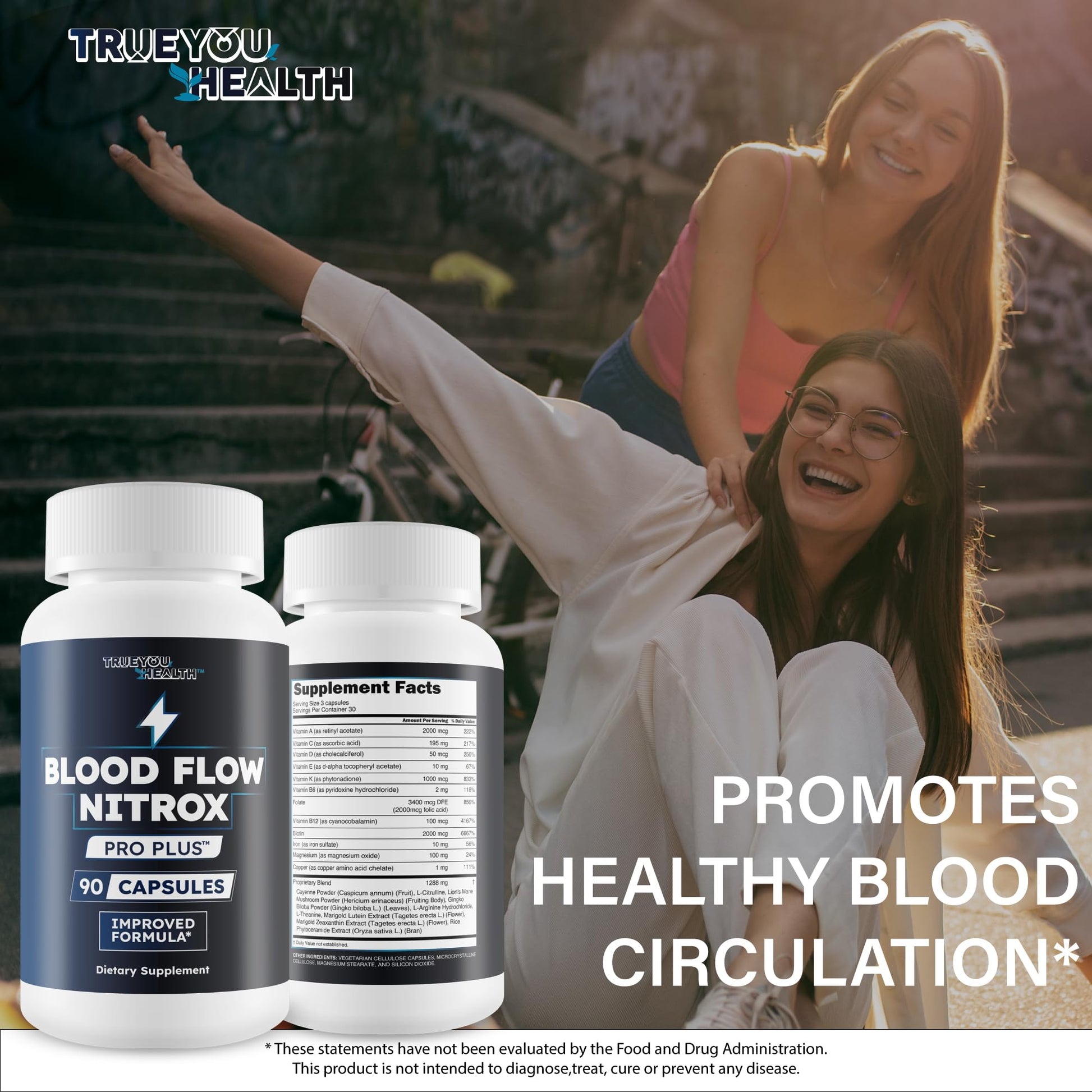 Blood Flow Nitrox Pro Plus - Improved Formula - Our Best Blood Circulation Supplements For Men - Vasodialators - Increase Blood Flow Care Blood Circulation Supplement Blood Flow Supplement For Men - dailyvitalstore