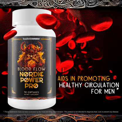Blood Flow Nordic Power Pro - Our Best Blood Circulation Supplements for Men - Increase Blood Flow Care - Better Blood Flow Nordic Power Male Pills - Male Nordic Power Supplement for Max Blood Flow - dailyvitalstore