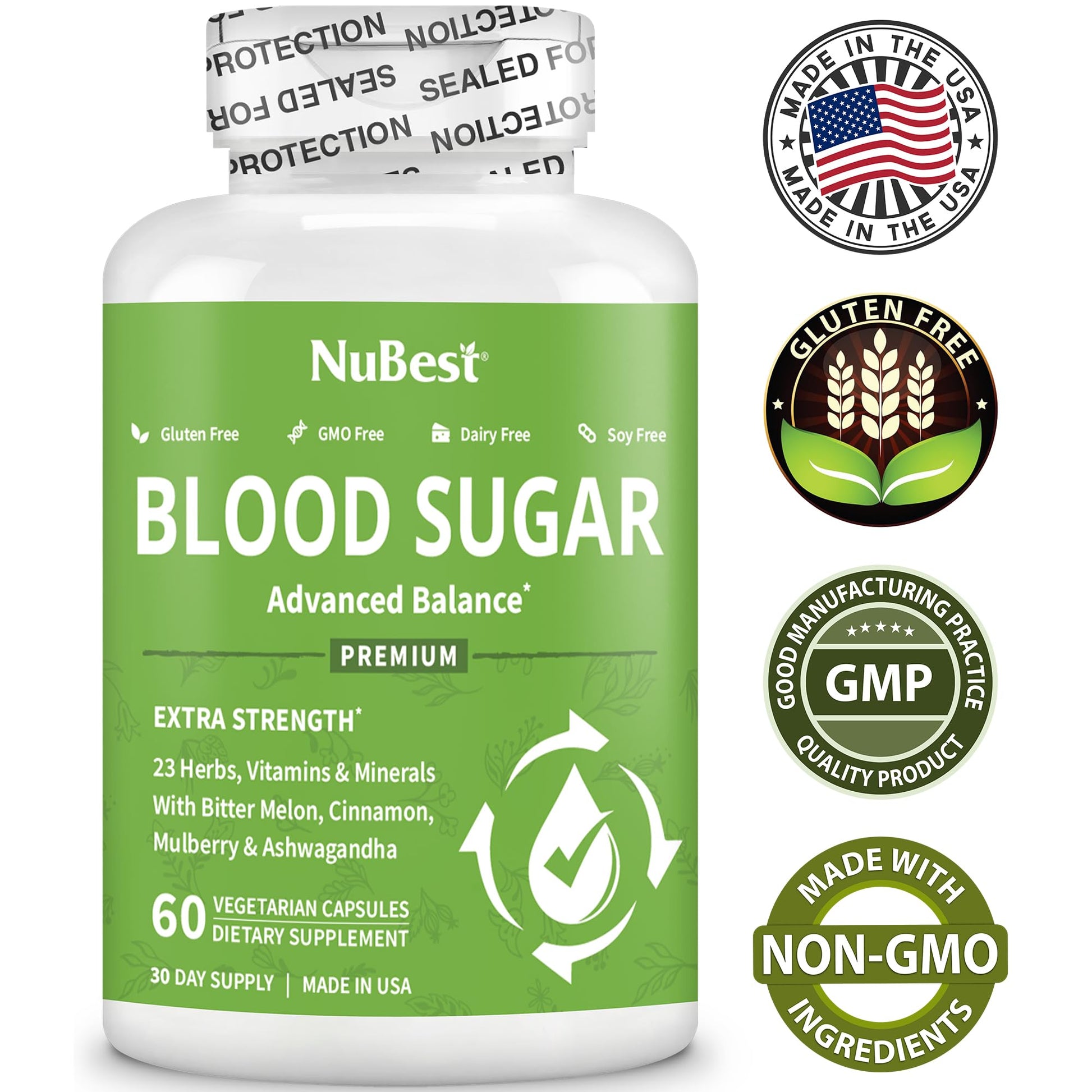 Blood Sugar - Advanced Formula with Bitter Melon, Ashwagandha, Cinnamon, Chromium, Magnesium, Vitamins, Alpha Lipoic Acid, Cayenne Pepper & More - dailyvitalstore