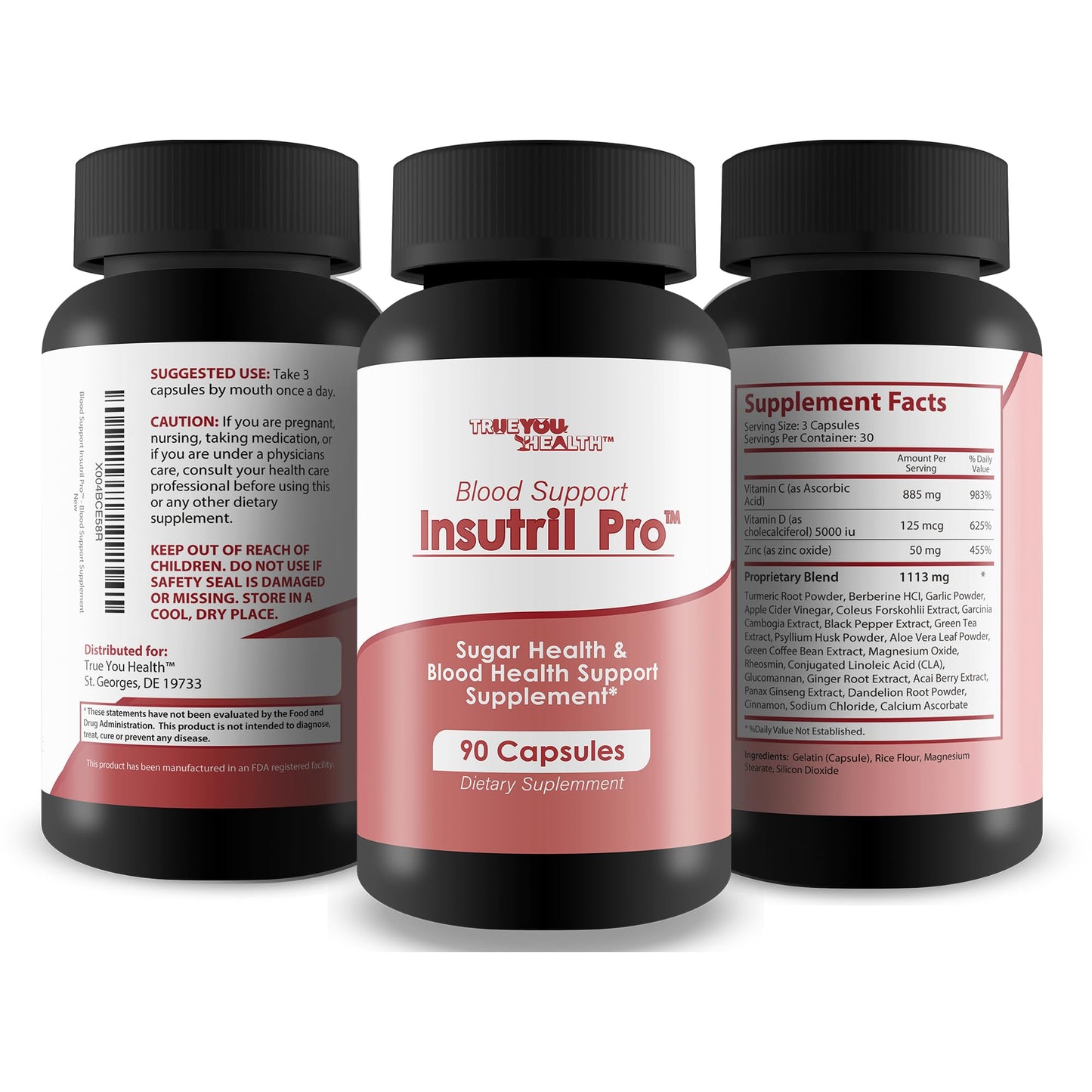 Blood Support Insutril Pro - Our Best Sugar Health & Blood Health Support Supplement - Circulatory Health Support - Blood Balance Blood Boost Blood Circulation Supplements - Health Blood Balance Pills - dailyvitalstore