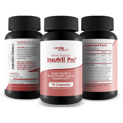 Blood Support Insutril Pro - Our Best Sugar Health & Blood Health Support Supplement - Circulatory Health Support - Blood Balance Blood Boost Blood Circulation Supplements - Health Blood Balance Pills - dailyvitalstore