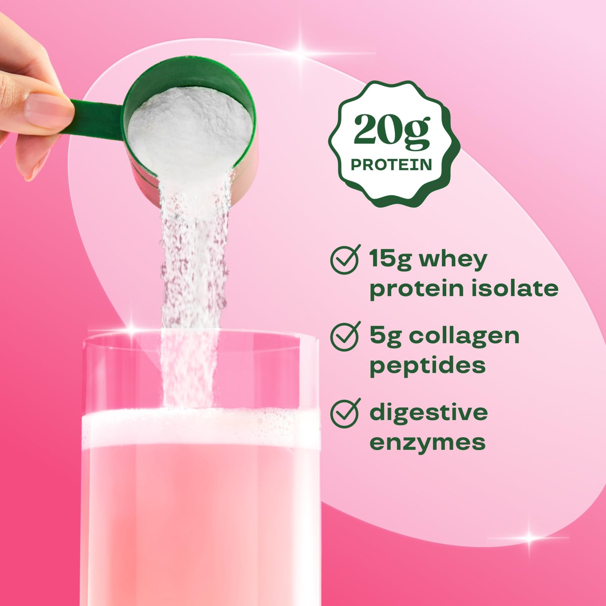 Bloom Clear Protein, Whey Protein Isolate with Collagen Peptides and Digestive Enzymes, 20g Protein, Sugar Free Post Workout Drink Mix, 90 Calories, - dailyvitalstore