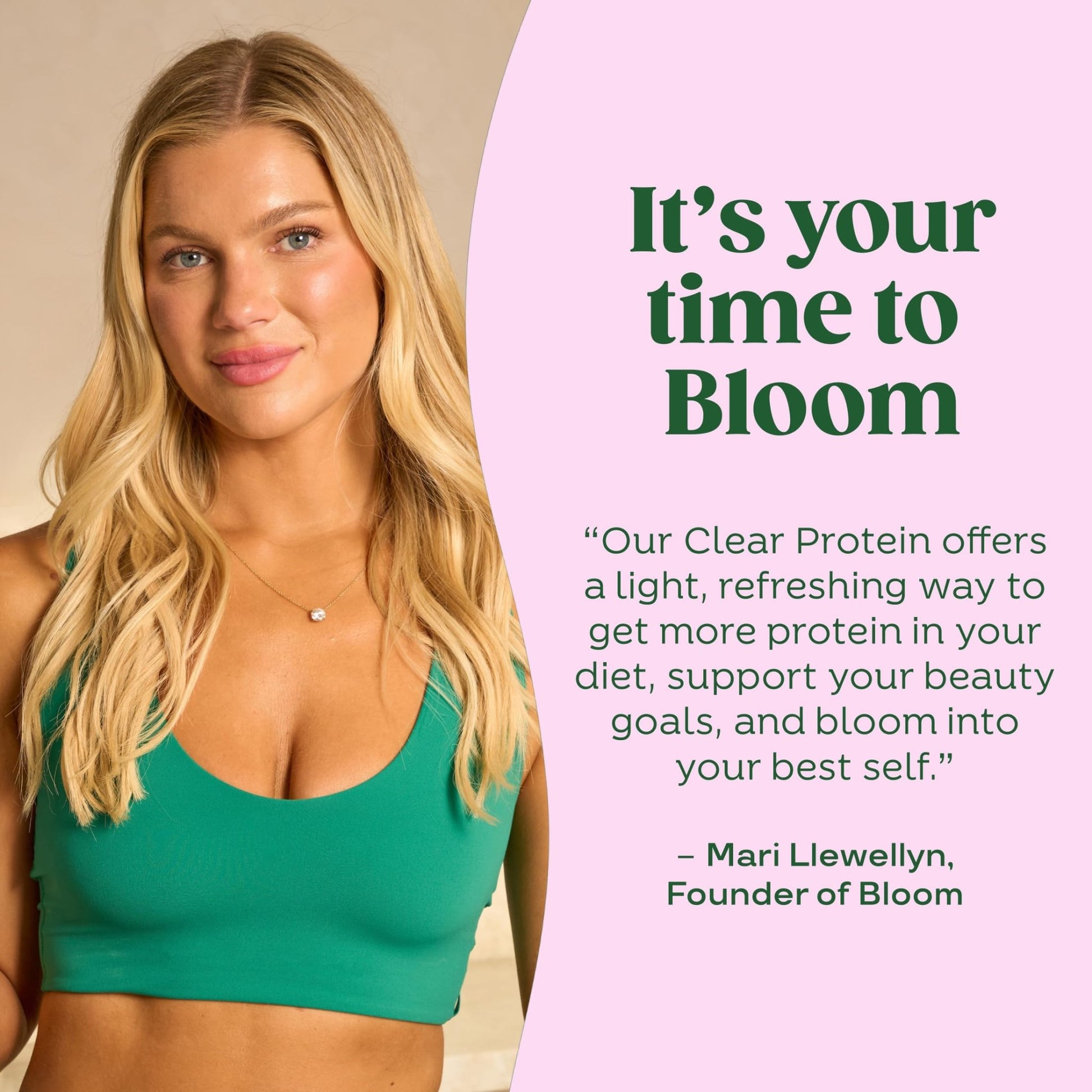 Bloom Clear Protein, Whey Protein Isolate with Collagen Peptides and Digestive Enzymes, 20g Protein, Sugar Free Post Workout Drink Mix, 90 Calories, - dailyvitalstore