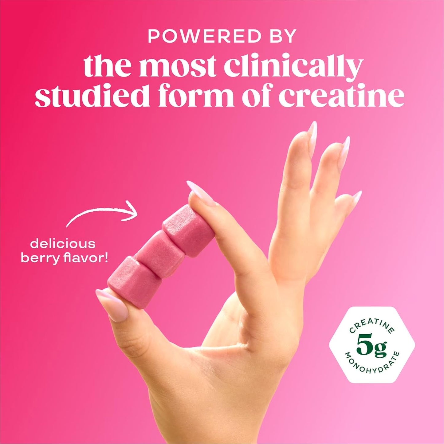 Bloom Creatine Monohydrate Gummies, 5g Per Serving, Sugar Free Creatine Gummy for Workout, Strength, Cognitive Health & Lean Muscle Support, Gluten Free & Non GMO, - dailyvitalstore
