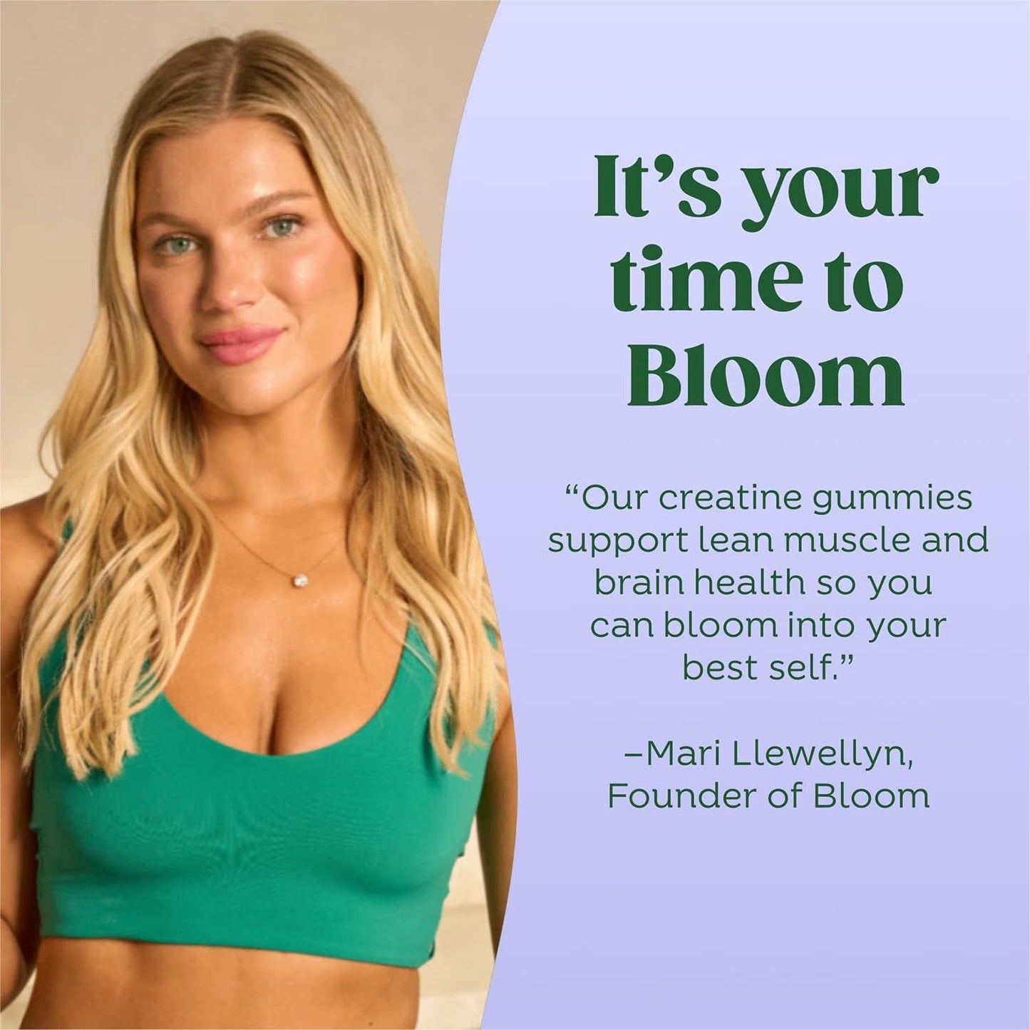 Bloom Creatine Monohydrate Gummies, 5g Per Serving, Sugar Free Creatine Gummy for Workout, Strength, Cognitive Health & Lean Muscle Support, Gluten Free & Non GMO, - dailyvitalstore