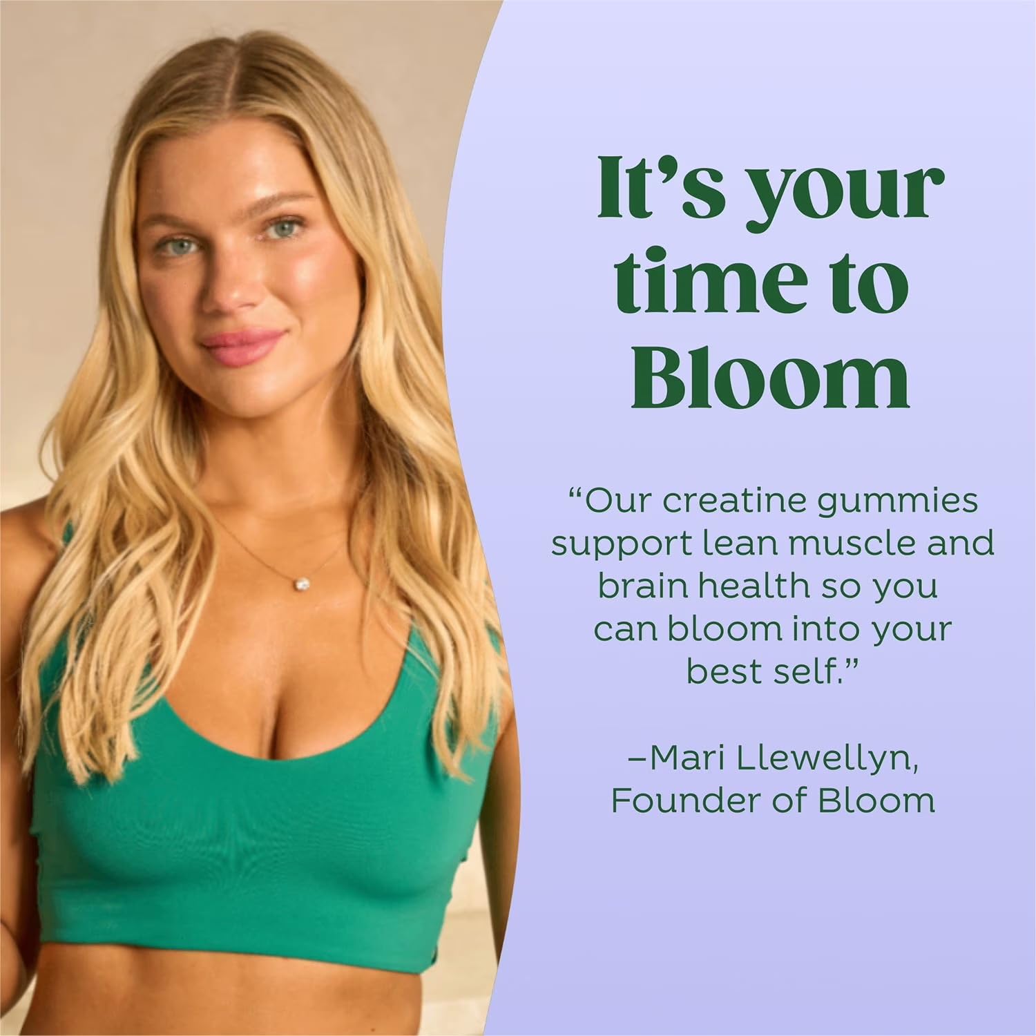 Bloom Creatine Monohydrate Gummies, 5g Per Serving, Sugar Free Creatine Gummy for Workout, Strength, Cognitive Health & Lean Muscle Support, Gluten Free & Non GMO, - dailyvitalstore