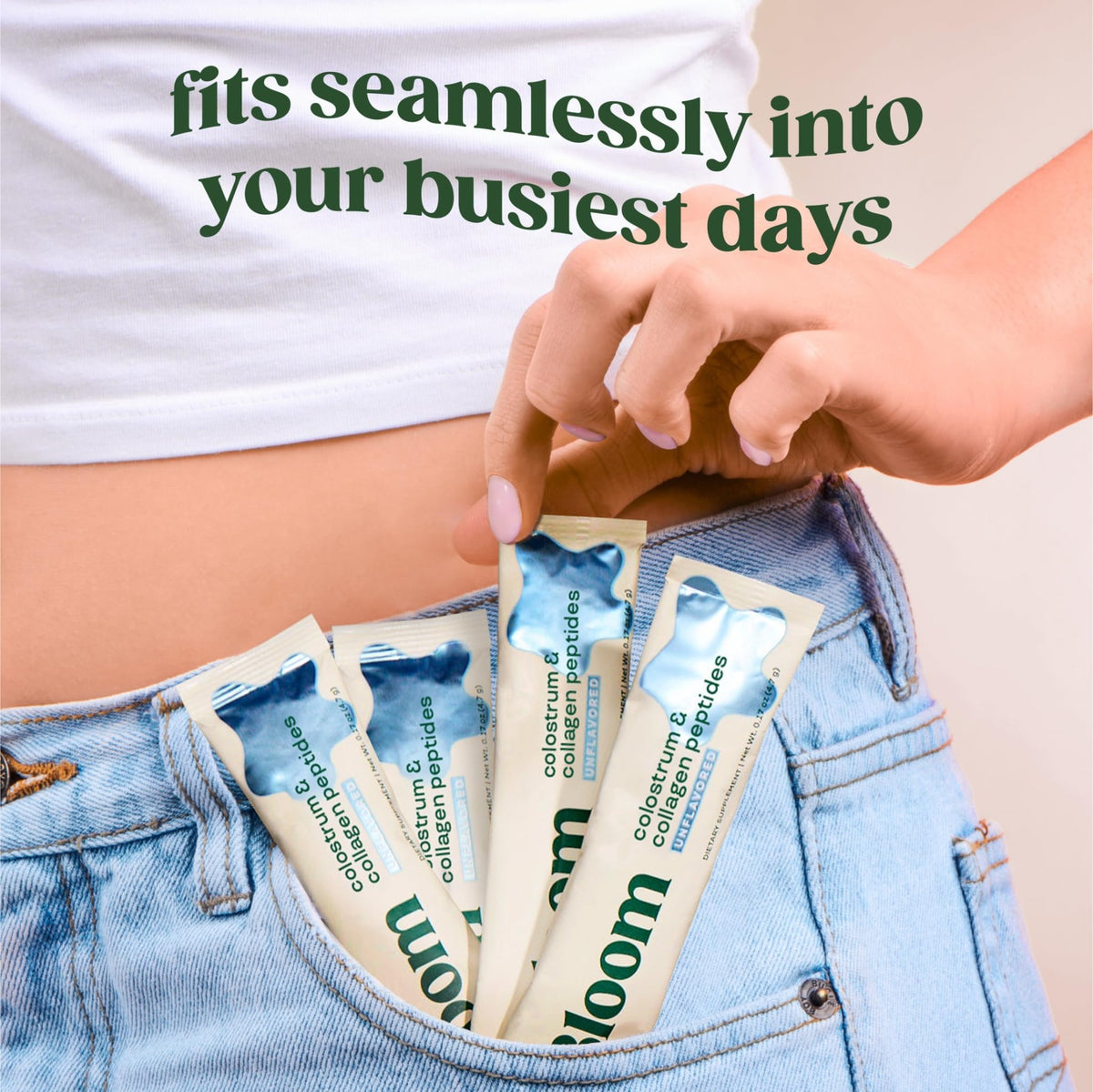 Bloom Nutrition Bovine Colostrum Powder Packet, Gut Health, Immune Support, Hair Growth & Beauty Supplement, Gluten Free, Sugar Free | Unflavored, 15 Servings - dailyvitalstore
