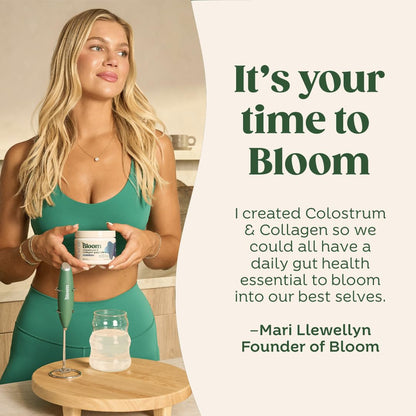 Bloom Nutrition Bovine Colostrum Powder with Vitamin B-12 for Gut Health, Immune Support, Hair Growth & Beauty Supplement | Strawberry, 25 Servings - dailyvitalstore