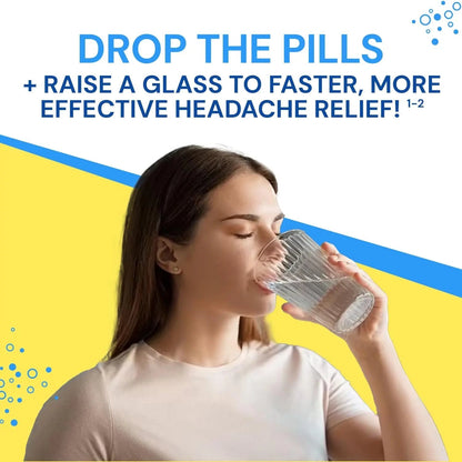 Blowfish for Headaches | Maximum Strength Effervescent Pain Relief Tablets – Treats Headaches Fast, 2X Faster Than Pills – Lemon Flavor (2 Pack) - dailyvitalstore